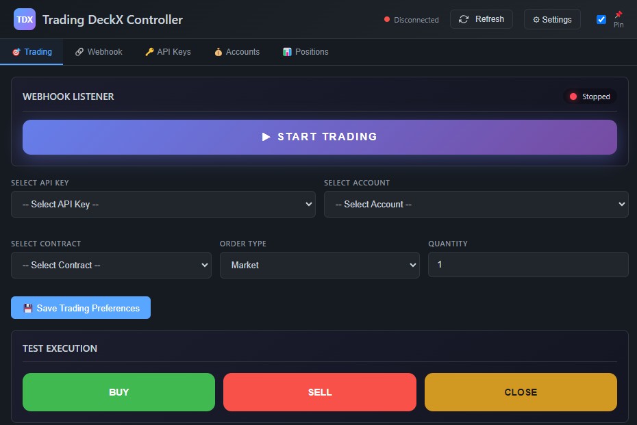 Trading DeckX Controller